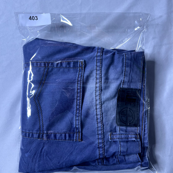 Blue Stitch Mens Jeans Size 34x32 Whiskered‎ Blue Grunge Slim Straight Cowboy - Picture 10 of 11